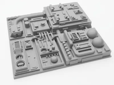 Death Star Tile Type P 3D print model