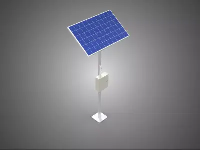 STANDALONE SOLAR PANEL ENERGY POWER OUTLETS SOCKETS CONTROL BOX 3D model