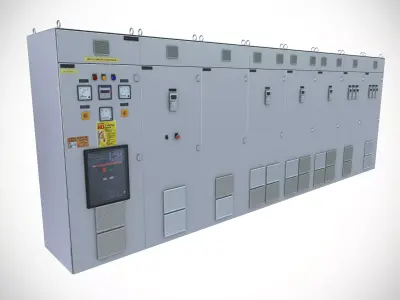 Electrical fuse box 4 3D model