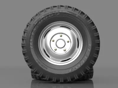Realistic Truck Tire 3D model