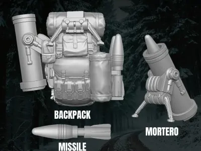 Serpent Mortero Kit For Action Figures 3D print model