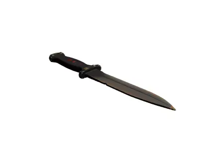Tactical Military Combat Survival Knife Low-poly 3D model