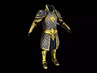 golden armor 3D model purchase
