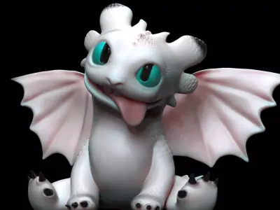 baby toothless 3D print model