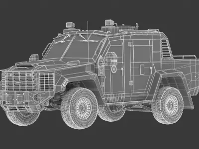 Lenco Bearcat X3 Armored Vehicle Low-poly 3D model