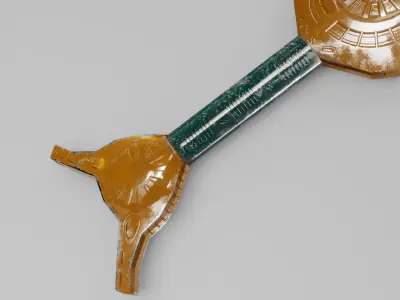 Sword Iron - Elvish Basic Iron Sword Game Ready and Low Poly Low-poly 3D model