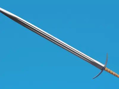 Bastard Sword Low-poly 3D model order