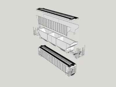 PS-4750 Covered Hopper HO and O 3D print model