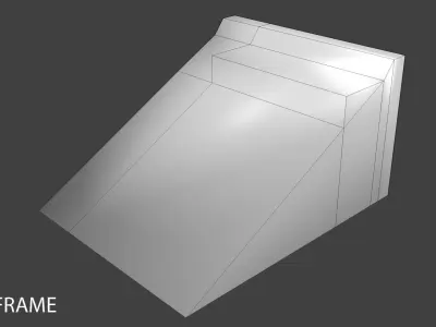 Skateboard Track - Step-down 3D model