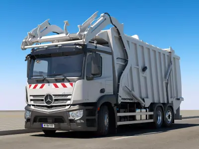 Mercedes Antos Garbage Rigged 3D model