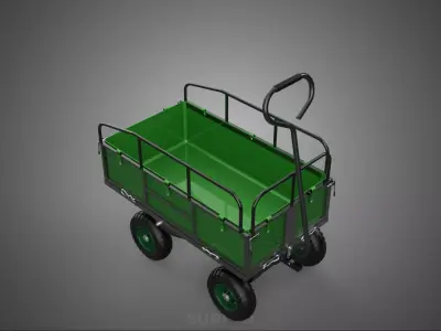 TARPS FENCE RAIL CAGE DECK MESH CLOTH POCKET CART TROLLEY WAGON 3D model