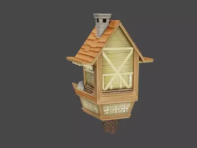 Cuckoo clock 3D model purchase