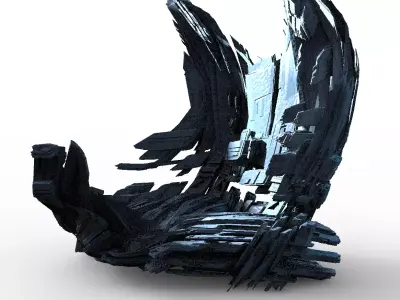 Ice Storm Planet Ruin 2 3D model