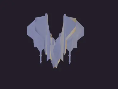 zanac Missile drone Free low-poly 3D model