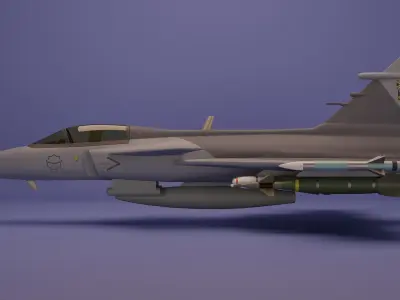 Saab JAS 39 Gripen 3D model shop