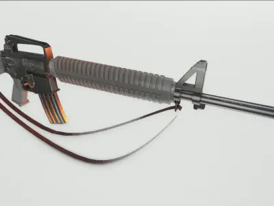 M16 Assault Rifle Low-poly 3D model buy