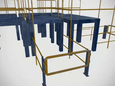 Metal base Platform Low-poly 3D model