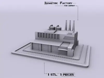 8 - isometric factory Collection 3D print model purchase