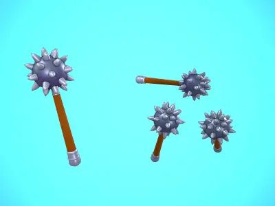 MACE CARTOON STYLIZED Low-poly 3D model
