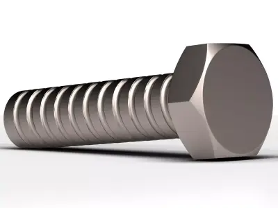 Hex Bolt Low-poly 3D model Low-poly