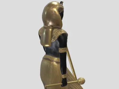 Tutankhamun Pharaoh of the Egyptian Low Poly Low-poly 3D model