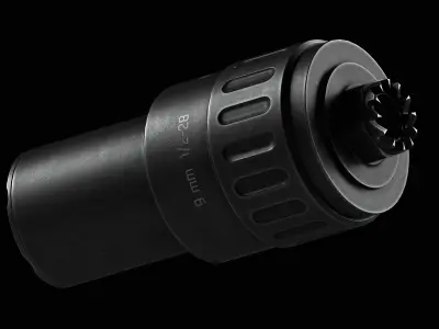 Delta-Tek MPI KP 9 9x19 flash hider Low-poly 3D model