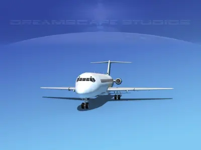Douglas DC-9-30 Century Airlines 3D model