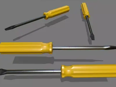 screwdriver Low-poly 3D model 13