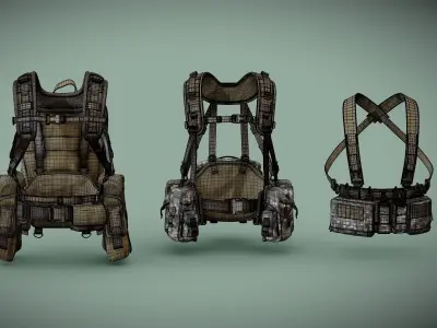 Military Vest Pack Free 3D model