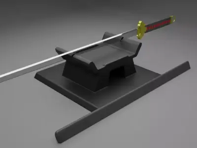 tang dao broad single edge sword 3D model