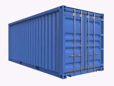 Shipping Container Dry 20-foot Blue 3D model