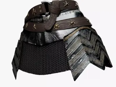  Female Knight Skirt Armor MidPoly 3D model