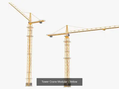 Tower Crane Modular Collection 3D Model Pack