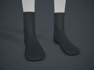 Black Socks Style 4 Low-poly 3D model