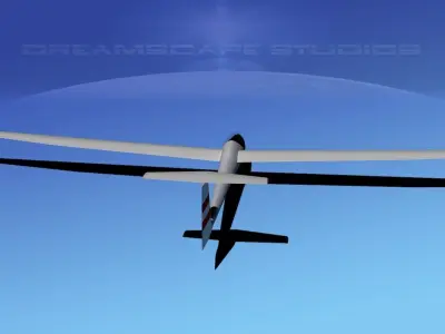 Glaser Dirks DG-200 17 Mtr Sailplane V02 3D model