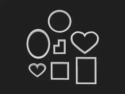 set of simple frames 3D print model