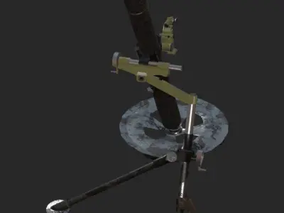 L16a2 Mortar 81mm  Low-poly 3D model