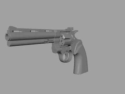 357 Magnum pistol 3D model