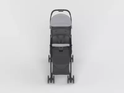 Baby stroller 3D model 3D model 10