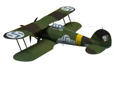 Gloster Gladiator Mk-II Finnish Air Force 3D model