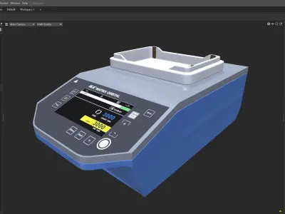3d model asset computer screen showing box Low-poly 3D model
