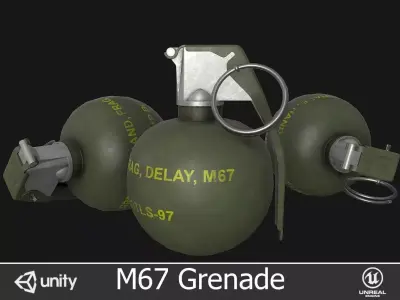 M67 Grenade Low-poly 3D model shop