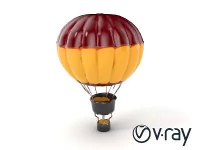 Luxurious Hot Air Balloon Classic model pack Low-poly 3D model