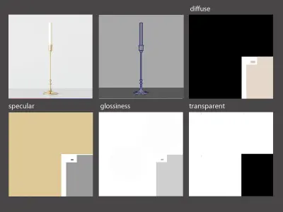 Candleholder Classic 3D model