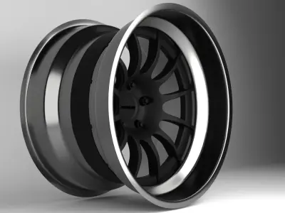 Forgeline TS3R Wheels Low-poly 3D model