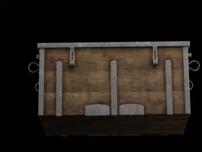 Cannon Ball Large Chest Low-poly 3D model