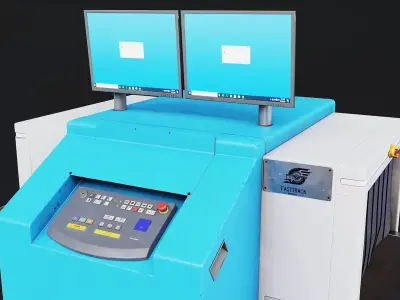 Airport Baggage Scanner Machine 3D Model Low-poly 3D model
