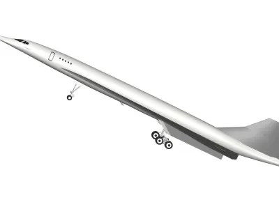 CONCORDE british supersonic jet 3D model