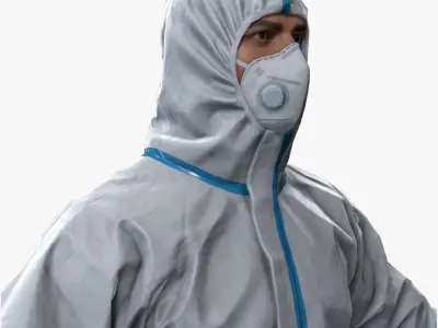  Medical Hazmat Suit Worker 