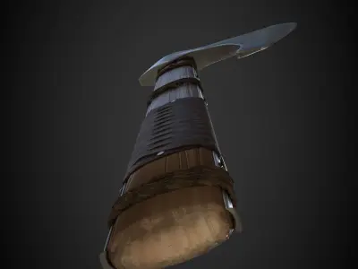 Vikings Axe Weapon PBR gameready Low-poly 3D model